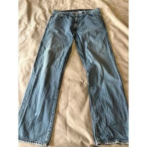 Nautica Mens Blue Straight Leg Jeans Medium Wash 36x34